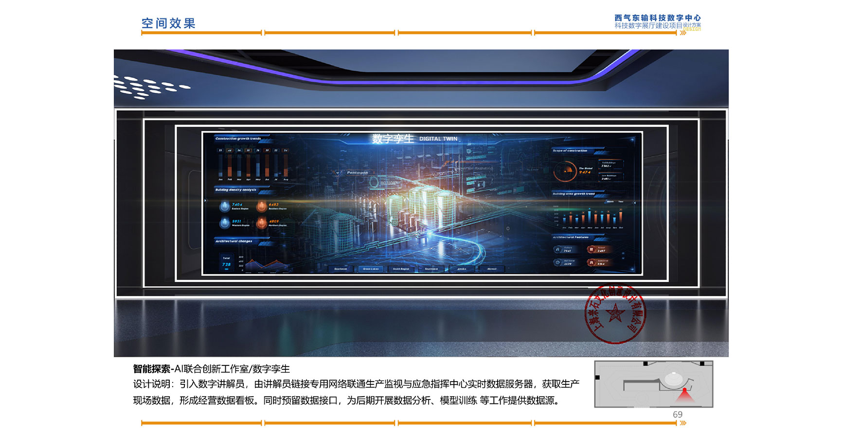 西气东输科技数字中心展厅